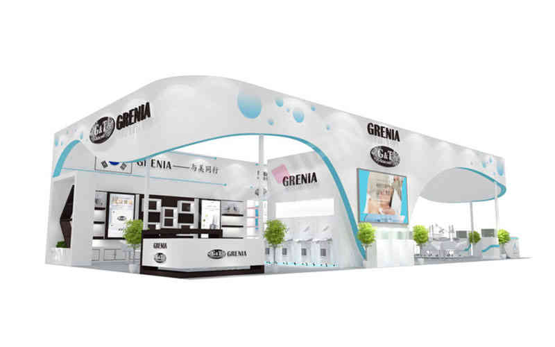 特裝展臺韓國EOS美博會廣州廣交會展臺設(shè)計搭建