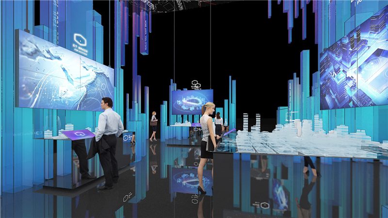 江蘇亨通光電股份有限公司參展廣州國際會(huì)議中心展覽設(shè)計(jì)展臺(tái)搭建3